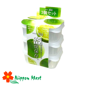 Set 3 Hộp Nhựa Chữ Nhật Inomata 190ml