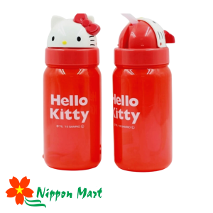 Bình nước vòi hút Skater hình Hello Kitty 350ml