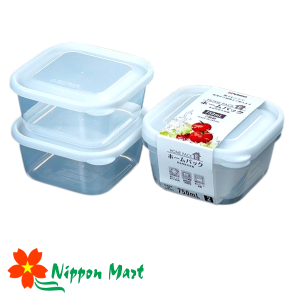 Set 2 Hộp Nhựa 750ml Màu Trắng Home Pack