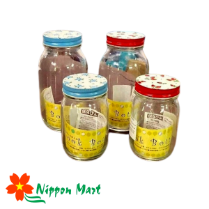 Lọ thủy tinh nắp kim loại 900ml (Đỏ)