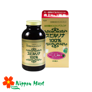 Tảo xoắn tem đỏ Nhật Bản viên tảo xoắn Spirulina hộp 2200 viên 