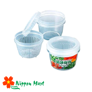 Hộp nhựa 2 lớp dáng tròn NAKAYA Nhật Bản 500ML