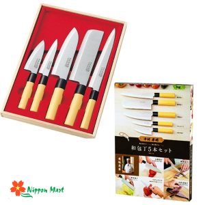 Set 5 dao làm bếp có hộp