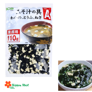 Nguyên liệu nấu súp Miso, rong biển , đậu hủ, hành 110g